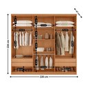 Ver imagem 3 de Guarda Roupa Casal Kiev 100 Mdf 6 Portas e 4 Gavetas