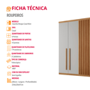 Ver imagem 6 de Guarda Roupa Casal Kiev 100 Mdf 6 Portas e 4 Gavetas