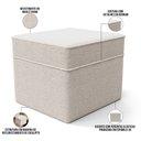 Ver imagem 6 de Poltrona de Amamentação com Balanço e Puff Mavie L02 Bouclê Creme - Lyam Decor