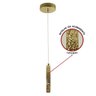 Pendente Dourado Urano Cristal Lavabo Sala Quarto Cabeceira - 3