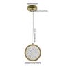 Pendente Dourado Urano Cristal Lavabo Sala Quarto Cabeceira - 5