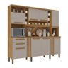 Armário de Cozinha Completo Acácia 8 Portas 2 Gavetas Salleto Cinamomo/off White - 1