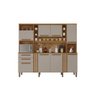 Armário de Cozinha Completo Acácia 8 Portas 2 Gavetas Salleto Cinamomo/off White - 3