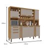 Armário de Cozinha Completo Acácia 8 Portas 2 Gavetas Salleto Cinamomo/off White - 2