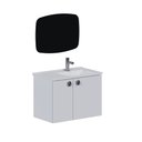 Ver imagem 1 de Armário Banheiro Aço 60cm Tarumã Branco com Lavatório Branco - P103464 - Cozimax