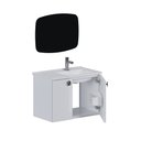 Ver imagem 4 de Armário Banheiro Aço 60cm Tarumã Branco com Lavatório Branco - P103464 - Cozimax