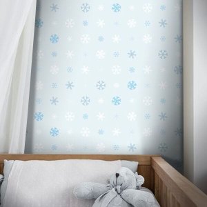 Papel de Parede Frozen - Azul Claro