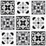 Papel de Parede Azulejo Badalona Preto e Branco - 20 x 20cm - 25 unidades - 2