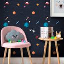 Ver imagem 2 de Papel de Parede Espaço - Azul Escuro