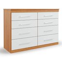 Ver imagem 1 de Cômoda Off White para Quarto Espaçosa Reforçada com 8 Gavetas Gênova