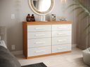 Ver imagem 2 de Cômoda Off White para Quarto Espaçosa Reforçada com 8 Gavetas Gênova