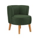 Ver imagem 2 de 2 Cadeiras Decor para Recepção Aconchegante Resistente Tecido Veludo Macia Pés de Madeira