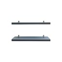 Ver imagem 1 de Kit 2 Prateleiras 100% MDF cor GRAFIT 30x10x1,5cm + Suporte de instalação