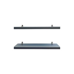 Kit 2 Prateleiras 100% MDF cor GRAFIT 30x10x1,5cm + Suporte de instalação - 1