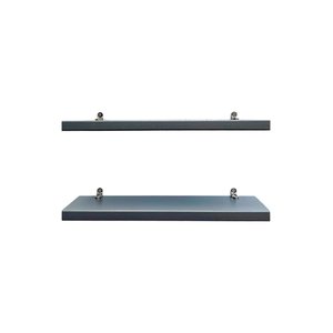 Kit 2 Prateleiras 100% MDF cor GRAFIT 30x10x1,5cm + Suporte de instalação
