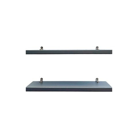 Kit 2 Prateleiras 100% MDF cor GRAFIT 30x10x1,5cm + Suporte de instalação