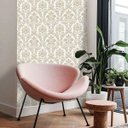 Ver imagem 1 de Papel de Parede Arabesco Riade - Várias Cores - Creme