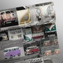 Ver imagem 4 de Papel de Parede Kombi Vintage - 0,58 x 3,00m - Rolo