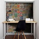 Ver imagem 1 de Papel de Parede Garagem Vintage - 0,58 x 3,00m - Rolo