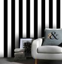 Ver imagem 1 de Papel de Parede Listras Fortes Classic - Preto