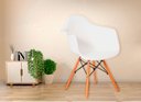 Ver imagem 2 de Cadeira Charles Eames Eiffel com Braço Branco Polipropileno Cozinha Sala Estar Mesa Jantar