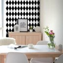 Ver imagem 1 de Papel de Parede Losango Color - Preto