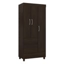 Ver mais imagens de Guarda Roupa Solteiro 3 Portas e 2 Gavetas Castro - Ébano Touch