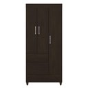 Ver imagem 6 de Guarda Roupa Solteiro 3 Portas e 2 Gavetas Castro - Ébano Touch