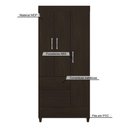 Ver imagem 5 de Guarda Roupa Solteiro 3 Portas e 2 Gavetas Castro - Ébano Touch