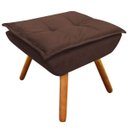 Ver imagem 1 de Puff Decorativo Opala Suede Marrom