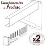 2 Suportes Pia Parafusar Bancada Aparador 30 Cm Branco - 3