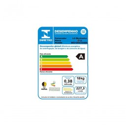 Lava e Seca Lg Smart 18kg Inox Look com Inteligência Artificial Aidd™ Wd18sv2s6ba 220v - 10