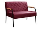 Ver imagem 1 de Sofá Namoradeira Ludmilla 2 Lugares Decoração, Sala, Recepção - Suede Bordo