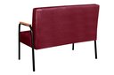 Ver imagem 2 de Sofá Namoradeira Ludmilla 2 Lugares Decoração, Sala, Recepção - Suede Bordo