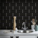 Ver imagem 1 de Papel de Parede Azulejo Metrô - Várias Cores - Preto