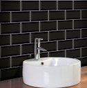 Ver imagem 2 de Papel de Parede Azulejo Metrô - Várias Cores - Preto