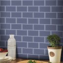Ver imagem 1 de Papel de Parede Azulejo Metrô - Várias Cores - Azul