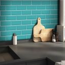 Ver imagem 1 de Papel de Parede Azulejo Metrô - Várias Cores - Turquesa