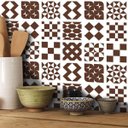 Ver imagem 1 de Papel de Parede Azulejo Átrio - Várias Cores - Marrom