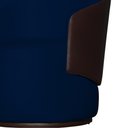 Ver imagem 5 de Kit 2 Poltronas Organica Beatriz Veludo Azul Marinho C/ Composê Corano Marrom - Lm Decor
