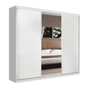 Ver imagem 1 de Guarda Roupa Casal 3 Portas de Correr 4 Gavetas e 3 Espelhos Barcelona -Mt- Rei de Casa Branco