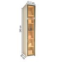 Ver imagem 4 de Guarda-Roupa Modulado Lúmine 1 Porta com Vidro e LED 100% MDF Off White - Pnr Móveis