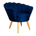 Ver imagem 2 de Poltrona Decorativa Pétala em Veludo - Várias Cores - Ds Estofados Poltrona Pétala Azul Marinho