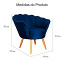 Ver imagem 5 de Poltrona Decorativa Pétala em Veludo - Várias Cores - Ds Estofados Poltrona Pétala Azul Marinho