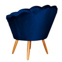 Ver imagem 3 de Poltrona Decorativa Pétala em Veludo - Várias Cores - Ds Estofados Poltrona Pétala Azul Marinho