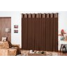Cortina Ibitinga de Sala Versalhes varão simples 3 metros Tabaco - 1