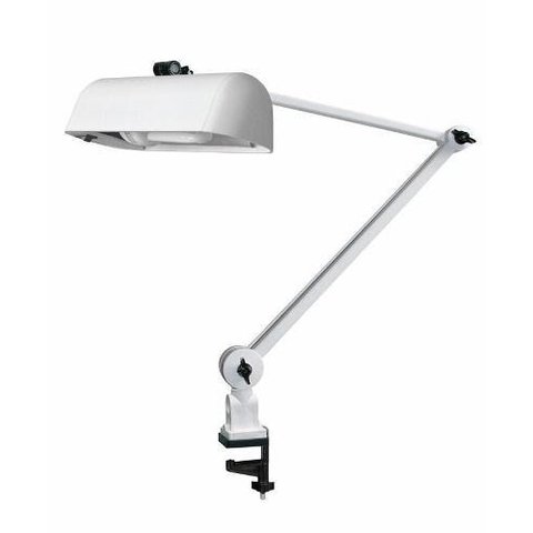 Luminária De Mesa Com Garra Ilutec 387 - Branco