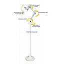 Ver imagem 3 de Luminária Coluna Ilutec Articulada Ref.180 - Branco