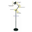 Ver imagem 3 de Luminária Coluna Ilutec Articulada Ref.180 - Preto