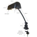 Ver imagem 2 de Luminária com Garra Lâmpada Compacta ou led Ref. 205 - Preto